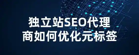 独立站SEO代理商如何优化元标签？