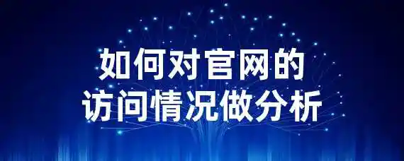 如何对官网的访问情况做分析